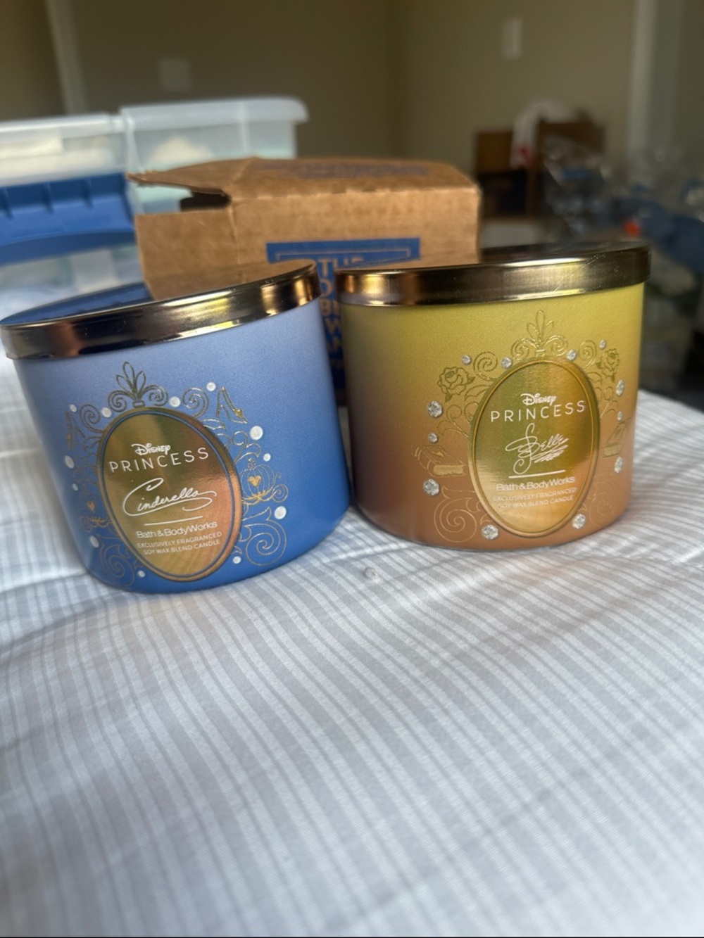 Bath & Body Works Disney Princess Candle Duo - Blue & Gold